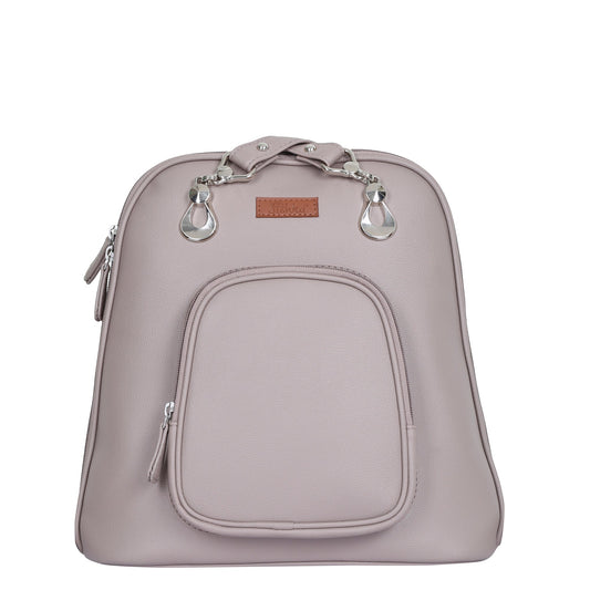 Mauve Vegan Leather Backpack for Women – Multipurpose Shoulder Bag for Work