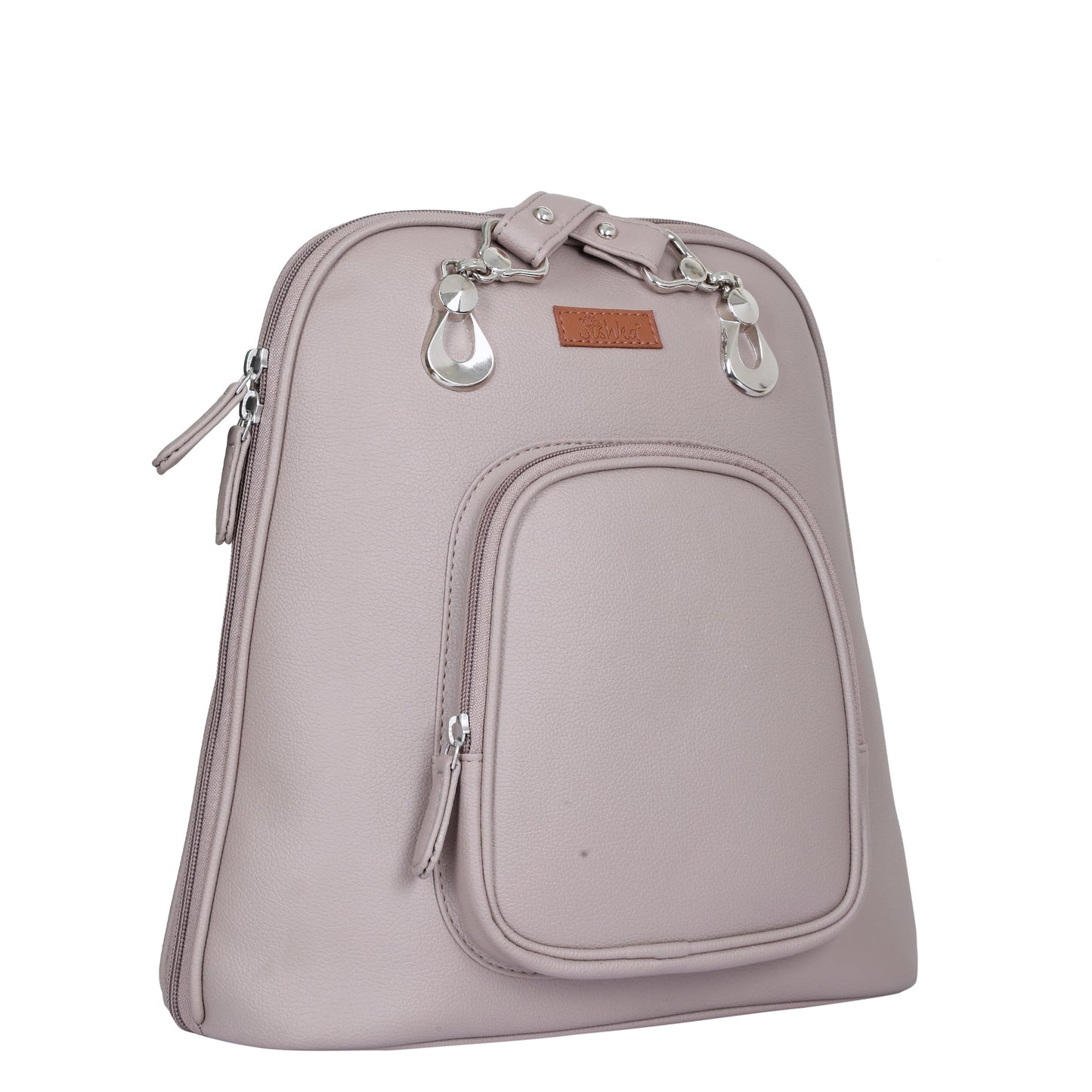 Mauve Vegan Leather Backpack for Women – Multipurpose Shoulder Bag for Work