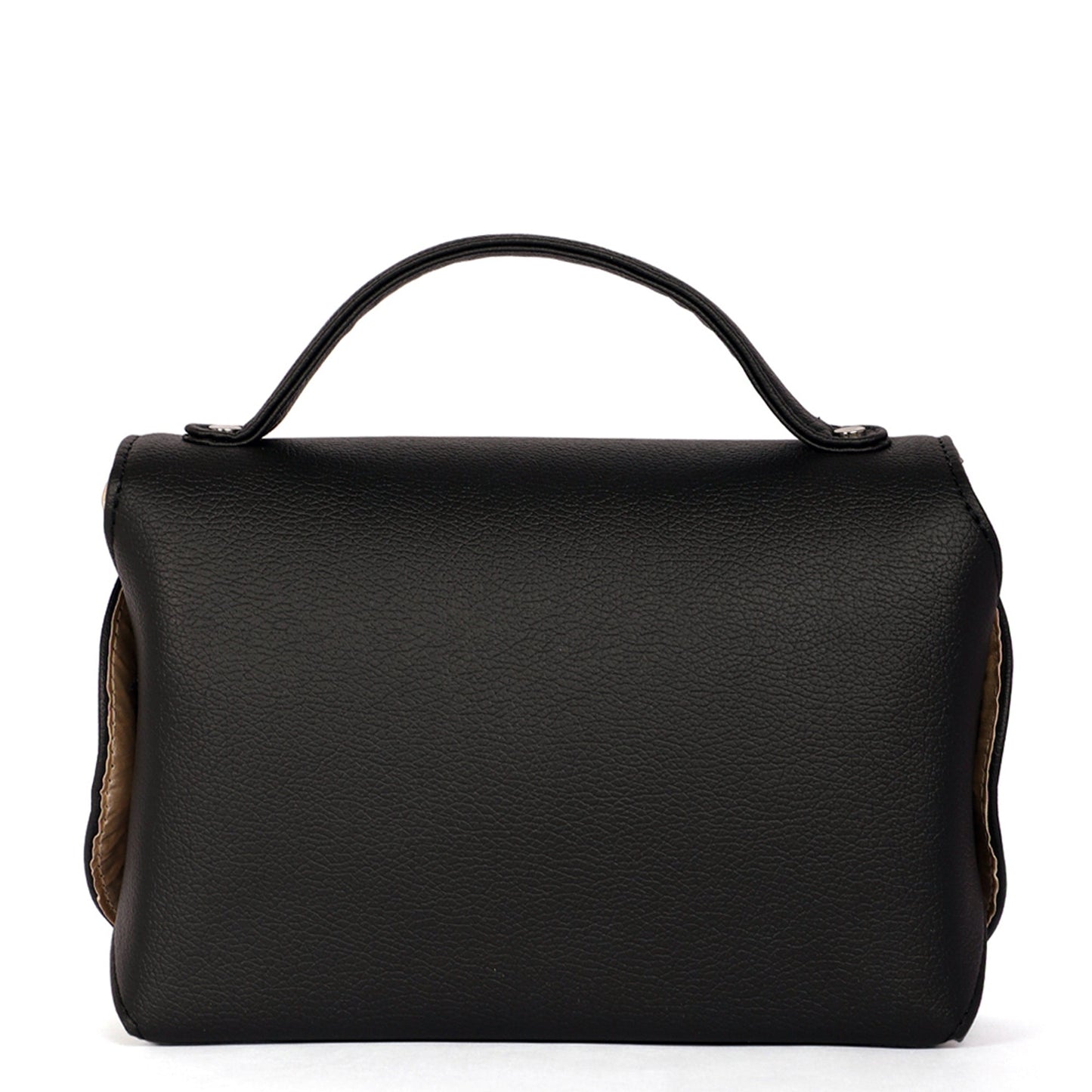 Black Vegan Leather Crossbody Sling Bag – Women’s Chain Strap Shoulder Handbag