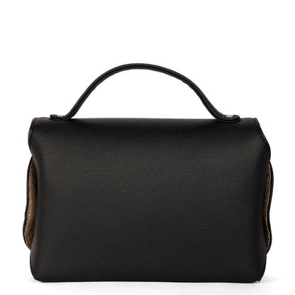 Black Vegan Leather Crossbody Sling Bag – Women’s Chain Strap Shoulder Handbag