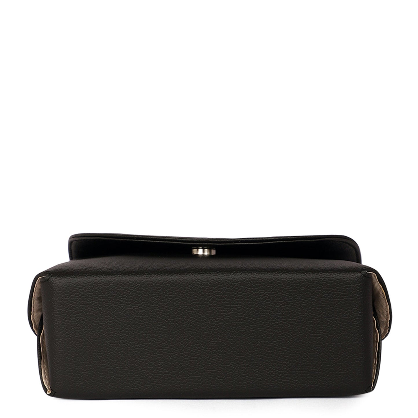 Black Vegan Leather Crossbody Sling Bag – Women’s Chain Strap Shoulder Handbag