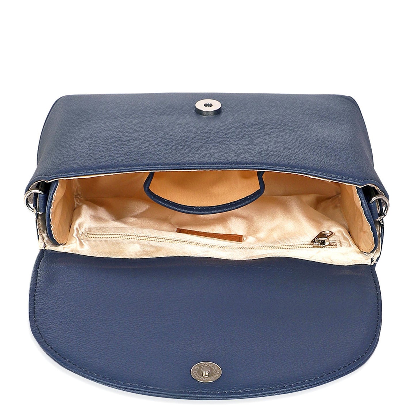 Blue Vegan Leather Crossbody Sling Bag – Women’s Chain Strap Shoulder Handbag