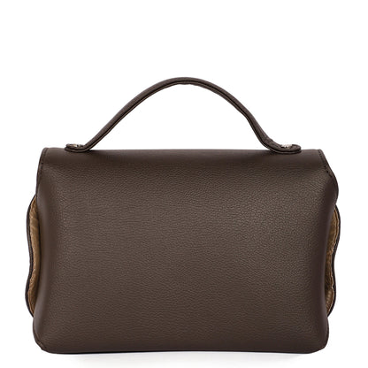 Brown Vegan Leather Crossbody Sling Bag – Women’s Chain Strap Shoulder Handbag