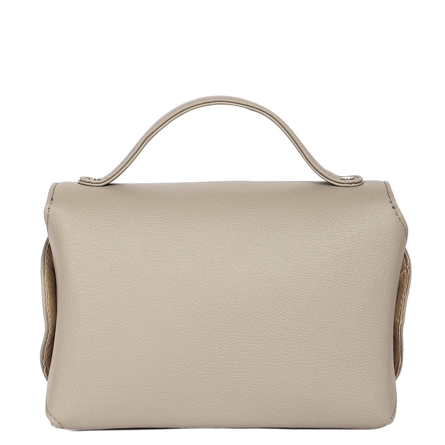 Grey Vegan Leather Crossbody Sling Bag – Women’s Chain Strap Shoulder Handbag