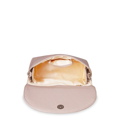 Mauve Vegan Leather Crossbody Sling Bag – Women’s Chain Strap Shoulder Handbag