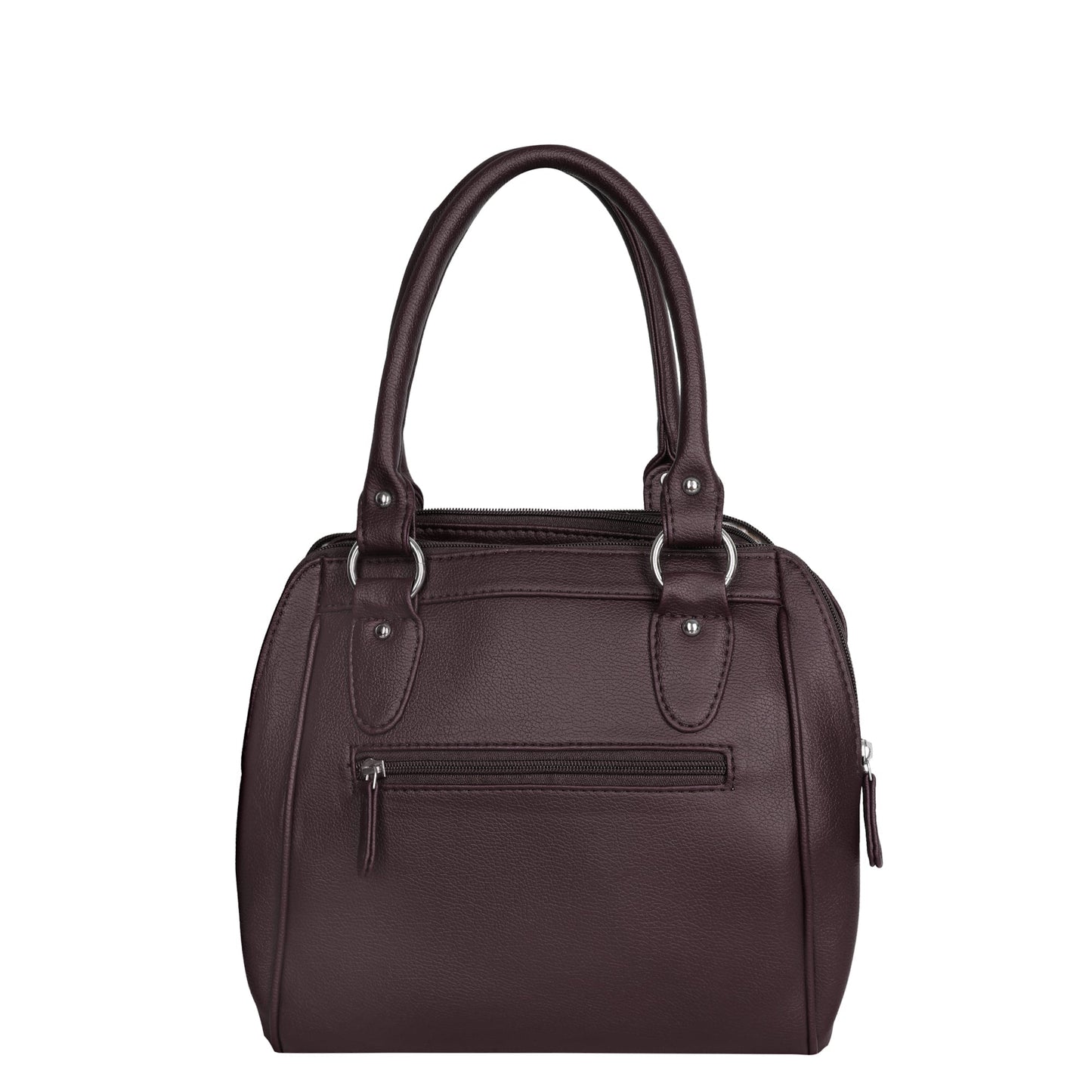 Brown Vegan Leather Handbag – Women’s Top Handle Satchel Bag for Everyday Use