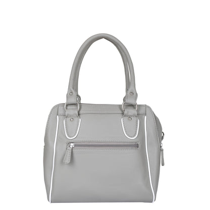 Wholesale Grey Vegan Leather Handbag – Women’s Top Handle Satchel Bag for Work & Travel