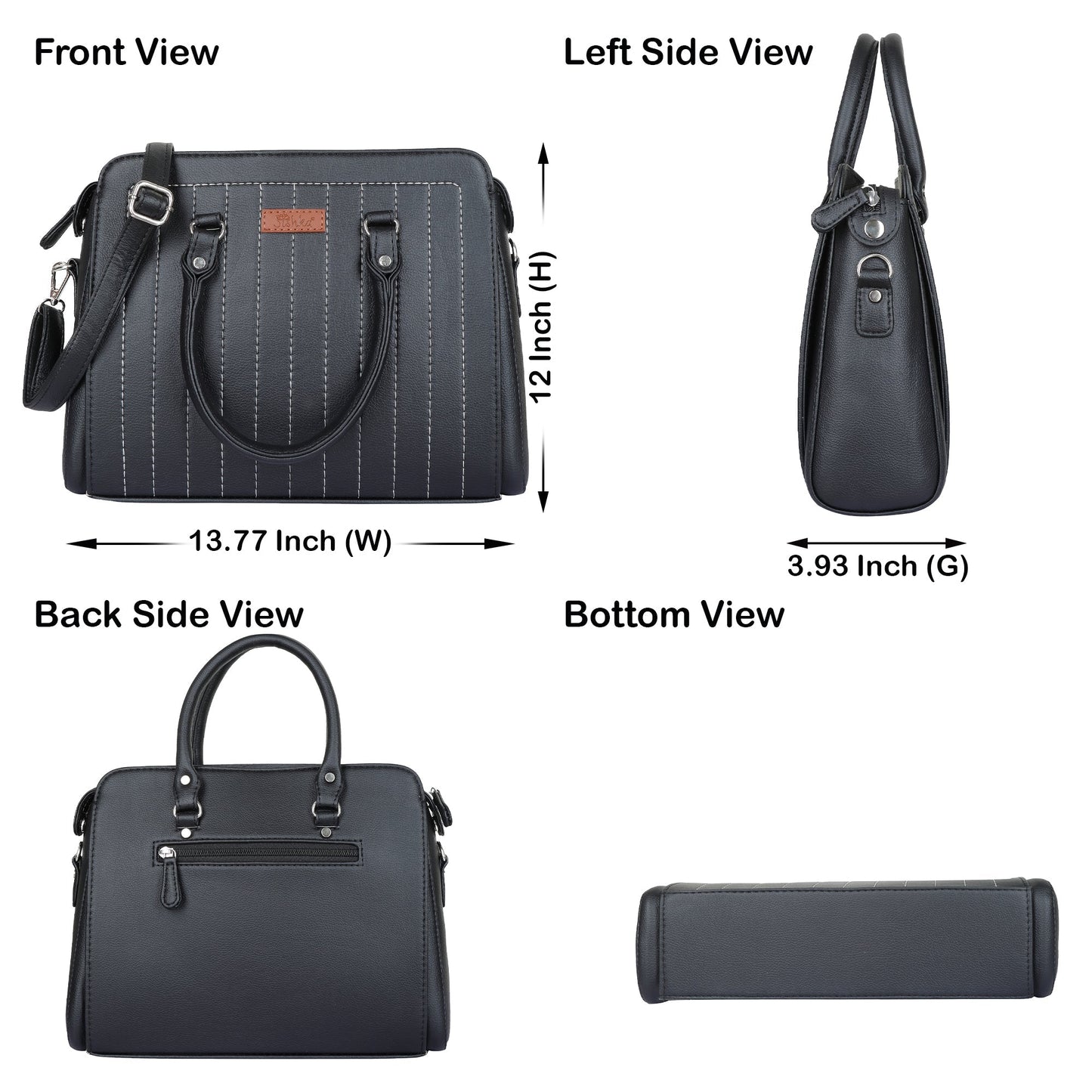 Wholesale Black Leather Top - Handle Handbag – Women’s Crossbody Purse