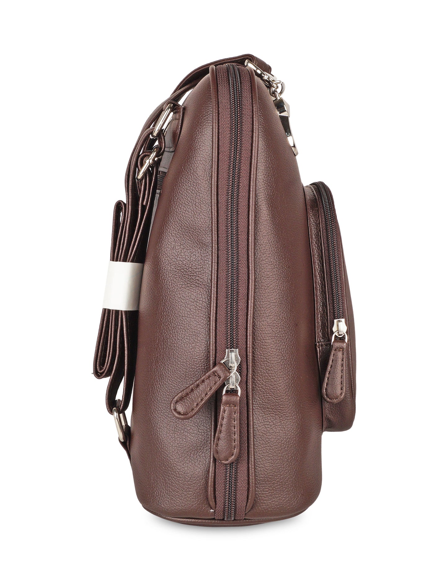Brown Vegan Leather Backpack for Women – Elegant Shoulder Bag for Office