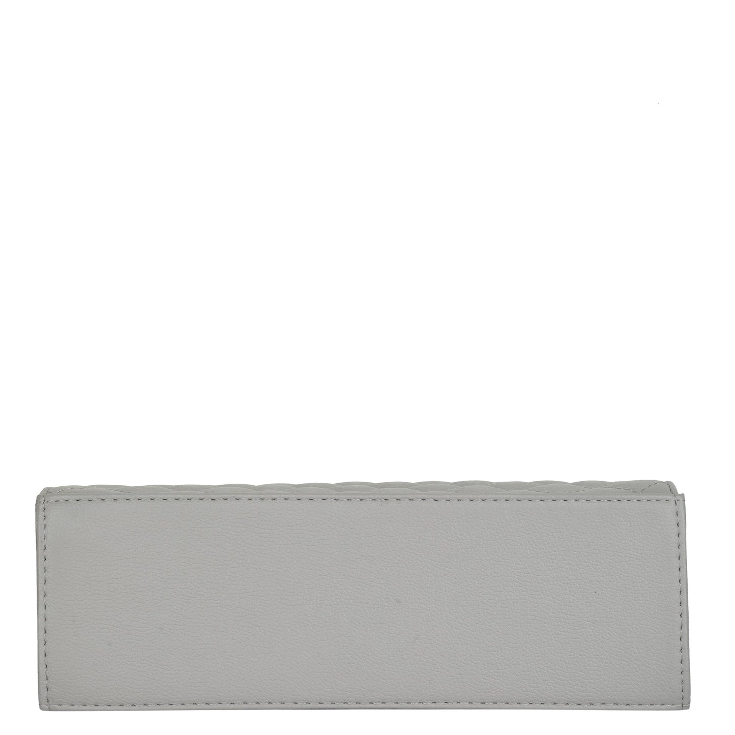 Grey Quilted Faux Leather Tote Bag – Women’s Top Handle Satchel Handbag