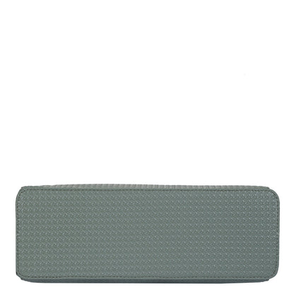 Green Vegan Leather Satchel Bag – Women’s Tote Handbag with Chain Handles