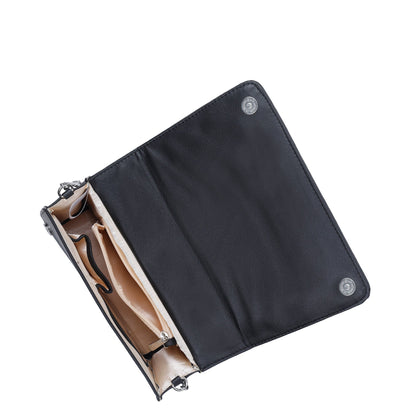 Wholesale Black Vegan Leather Crossbody Sling Bag – Women’s Shoulder Handbag