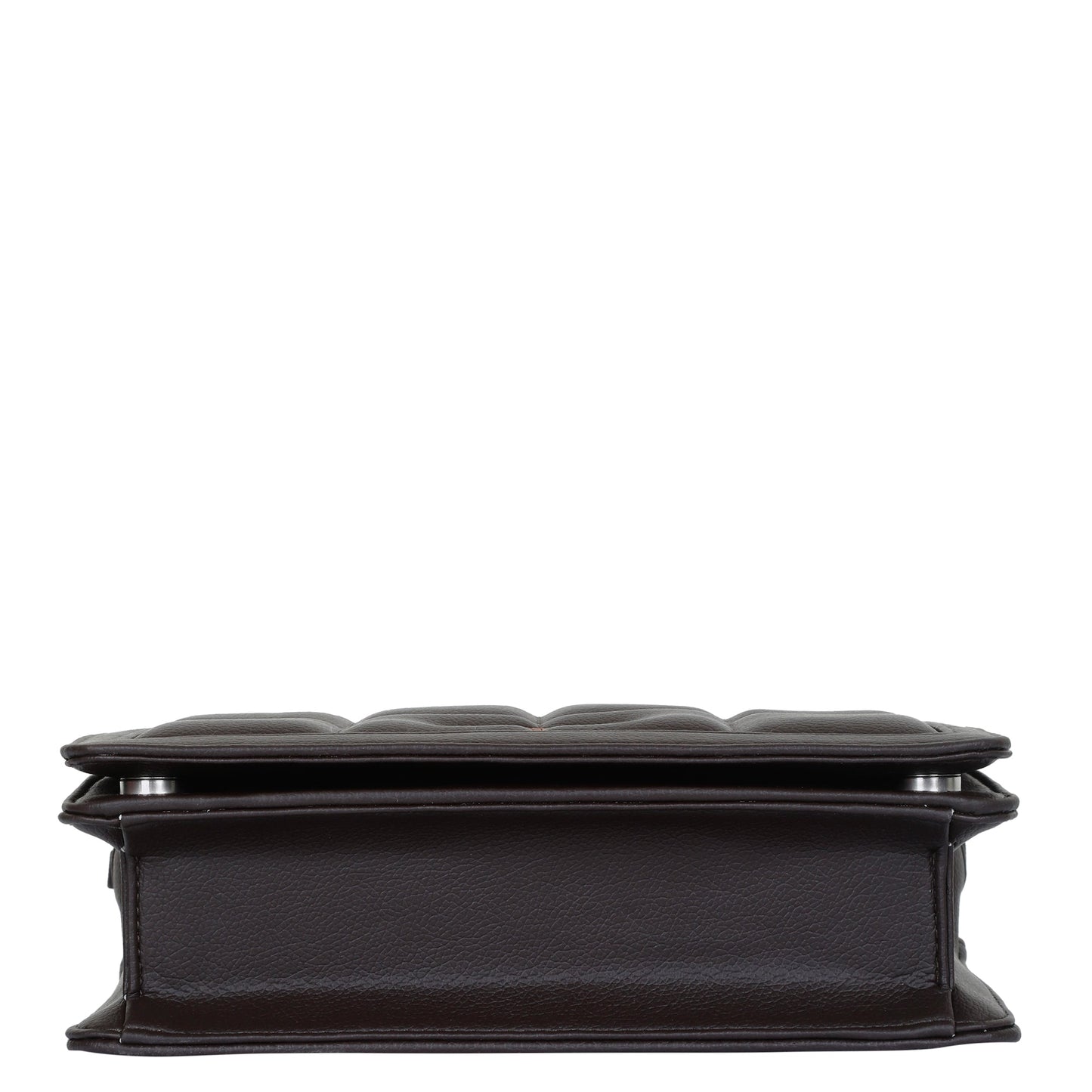 Brown Faux Leather Crossbody Sling Bag – Women’s Chain Strap Shoulder Handbag