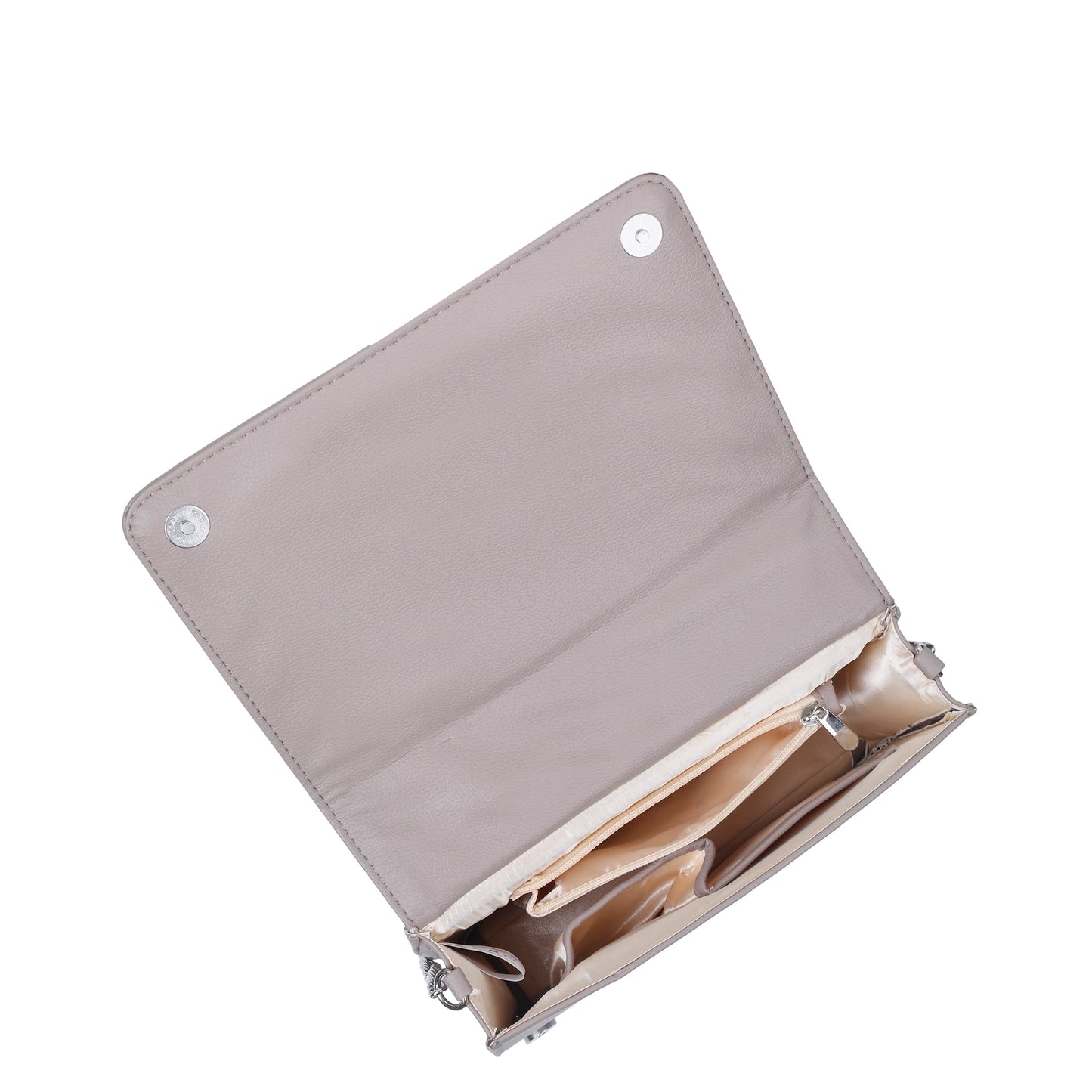 Mauve Faux Leather Crossbody Sling Bag – Women’s Chain Strap Shoulder Handbag