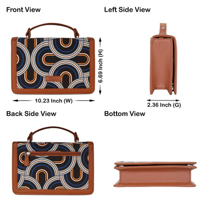 Women’s Abstract Sling Bags with Vegan Leather Trim – Wholesale