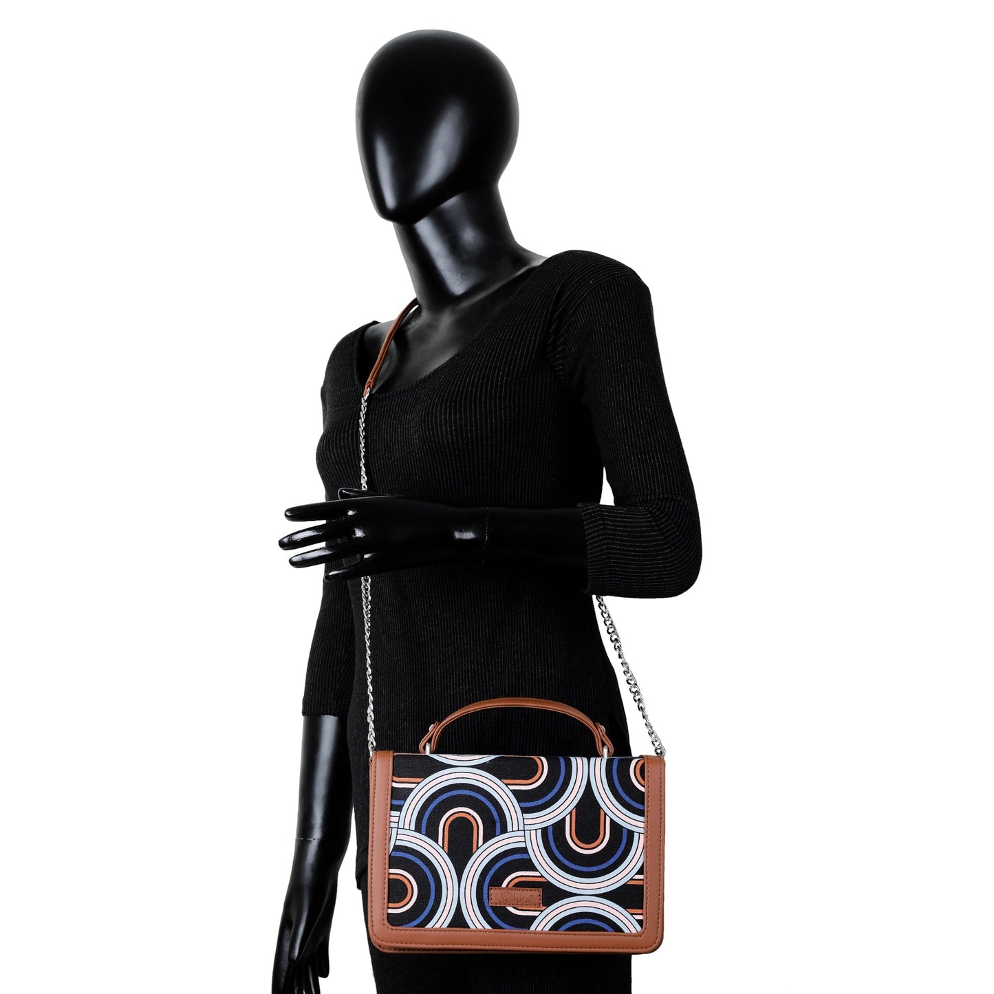 Women’s Abstract Sling Bags with Vegan Leather Trim – Wholesale
