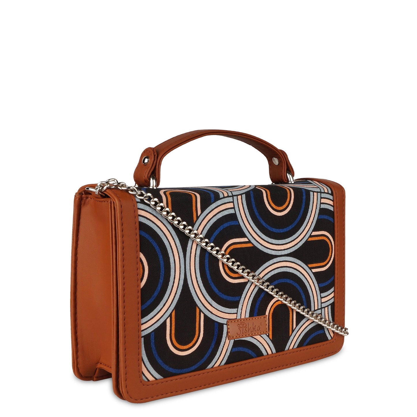 Women’s Abstract Sling Bags with Vegan Leather Trim – Wholesale