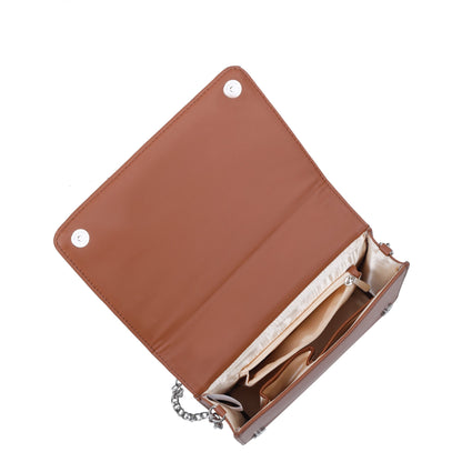 Handcrafted Wave Print Crossbody Sling Bag – Women’s Fabric Purse with Chain Strap