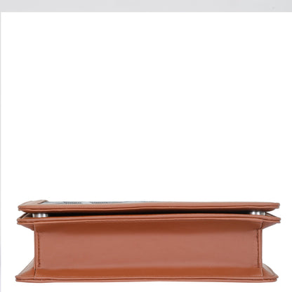 Handcrafted Wave Print Crossbody Sling Bag – Women’s Fabric Purse with Chain Strap