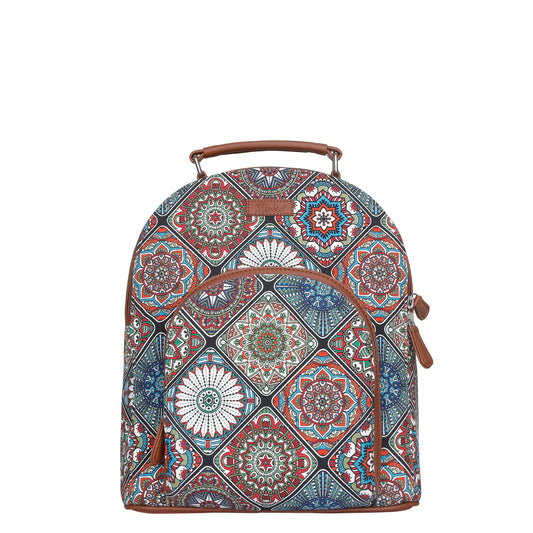 Multicolor Handcrafted Printed Backpack for Women – Shoulder Bag for Travel & Work