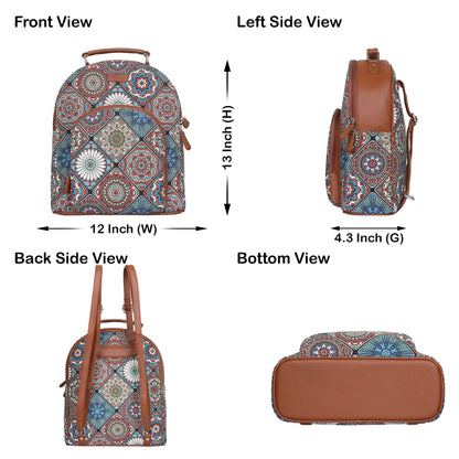 Women’s Multicolor Backpacks with Vegan Leather Trim – Wholesale
