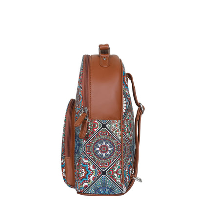 Women’s Multicolor Backpacks with Vegan Leather Trim – Wholesale