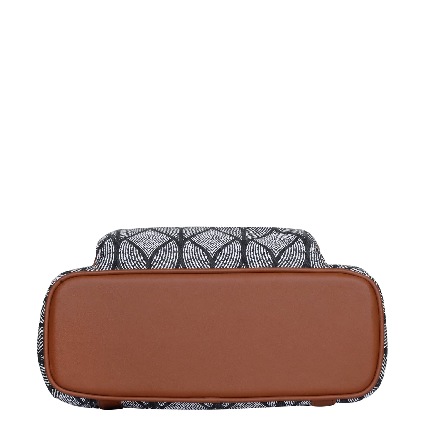 Monochrome Handcrafted Printed Backpack – Lightweight Shoulder Bag for Everyday Use