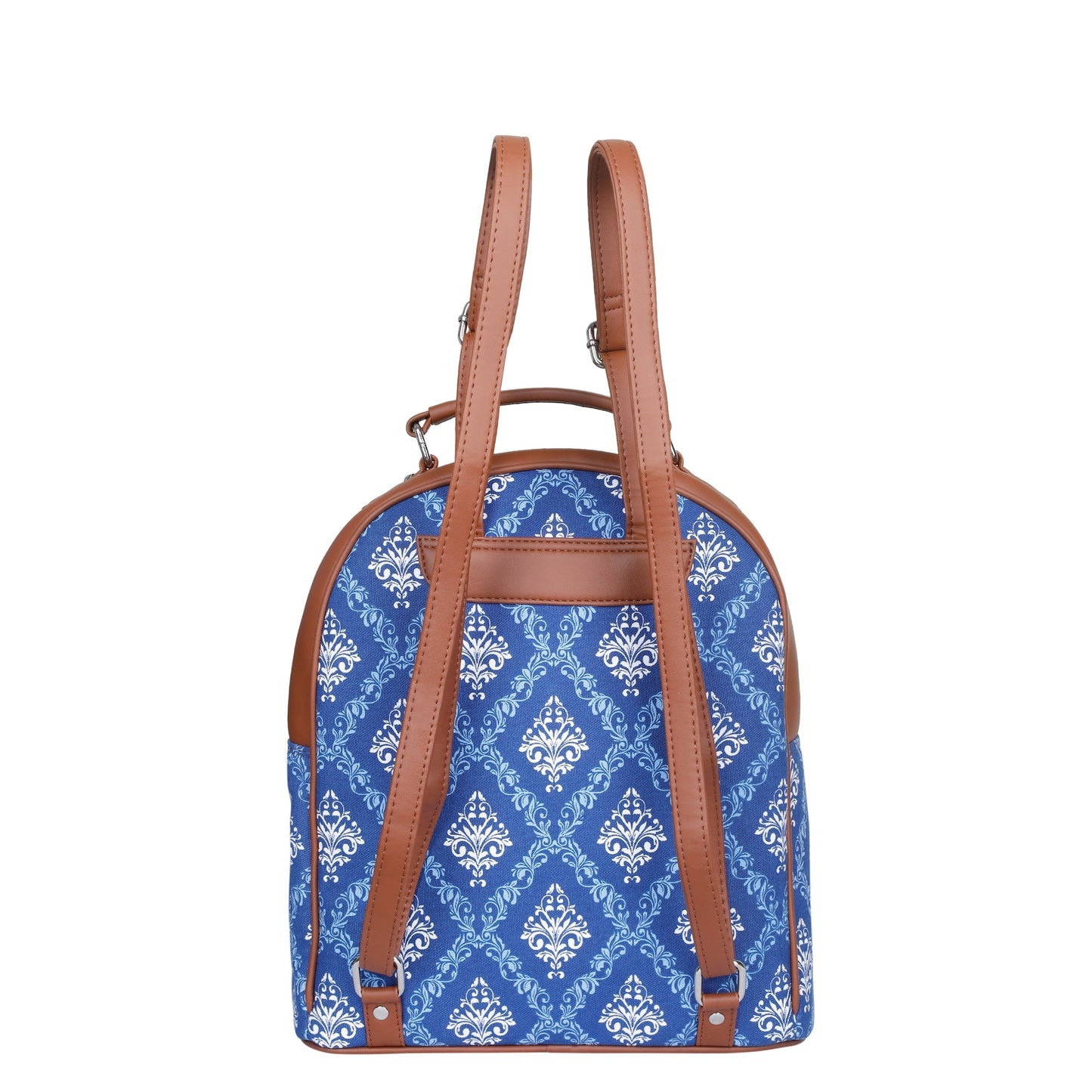 Blue Handcrafted Printed Backpack – Compact Shoulder Bag for Travel & Everyday Use