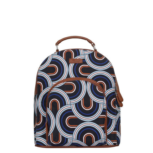 Abstract Handcrafted Printed Backpack – Stylish Shoulder Bag for Work & Travel