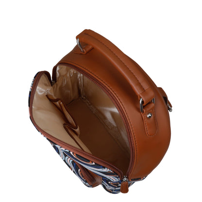Women’s Abstract Backpacks with Vegan Leather Trim – Wholesale