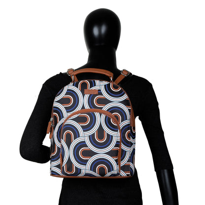 Women’s Abstract Backpacks with Vegan Leather Trim – Wholesale