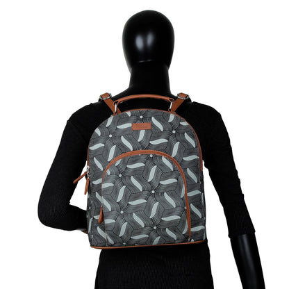 Women’s Printed Backpacks with Vegan Leather Trim – Wholesale