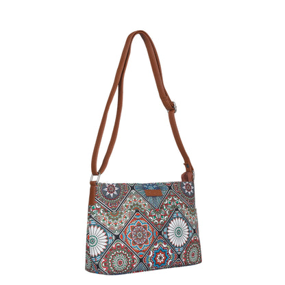 Mandala Print Fabric Shoulder & Crossbody Bag – Women’s Boho Sling Purse