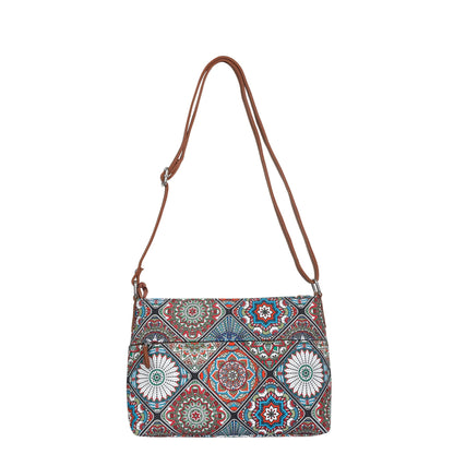 Mandala Print Fabric Shoulder & Crossbody Bag – Women’s Boho Sling Purse