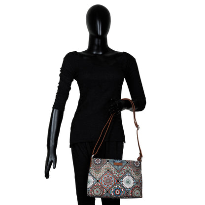 Mandala Print Fabric Shoulder & Crossbody Bag – Women’s Boho Sling Purse