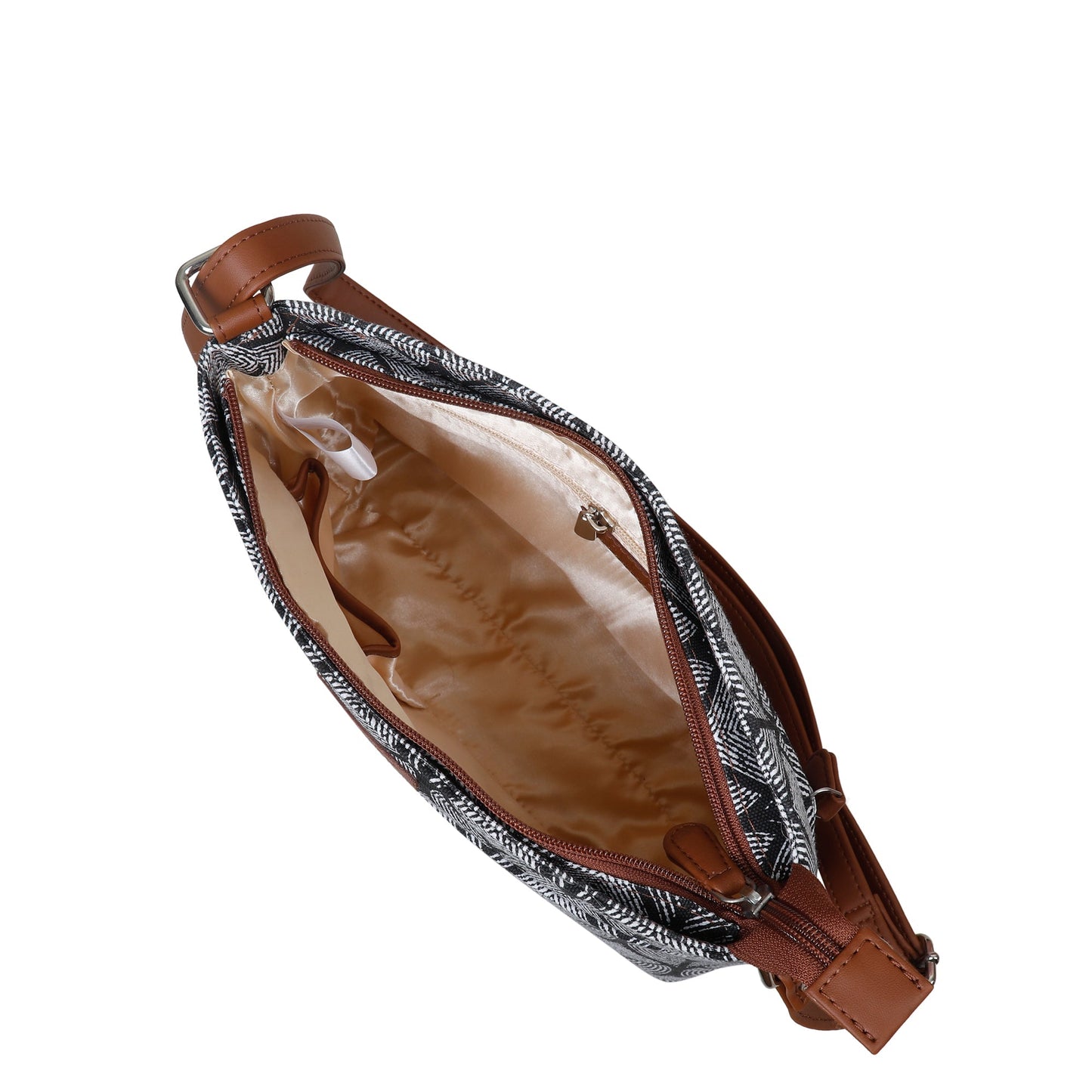 Geometric Print Fabric Shoulder & Crossbody Bag – Women’s Sling Purse