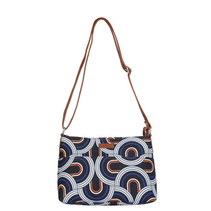 Women’s Geometric Crossbody Sling Bags with Vegan Leather Trim – Wholesale