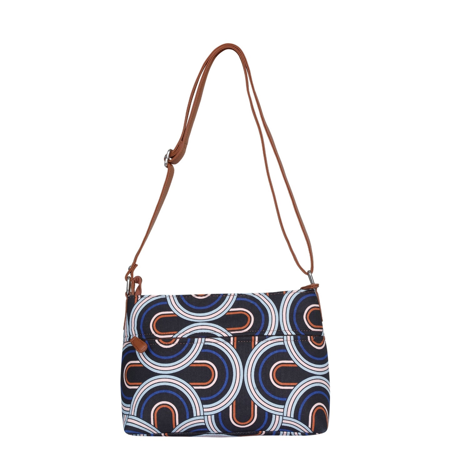 Women’s Geometric Crossbody Sling Bags with Vegan Leather Trim – Wholesale
