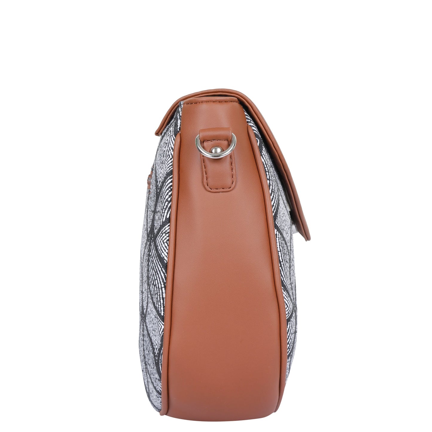 Monochrome Ladies Crossbody Sling Bag – Handcrafted Printed Shoulder Purse