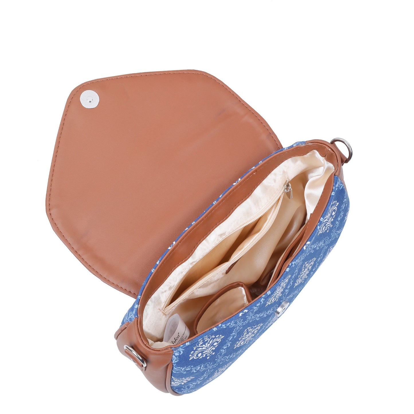 Women’s Blue Crossbody Bags with Vegan Leather Trim – Wholesale