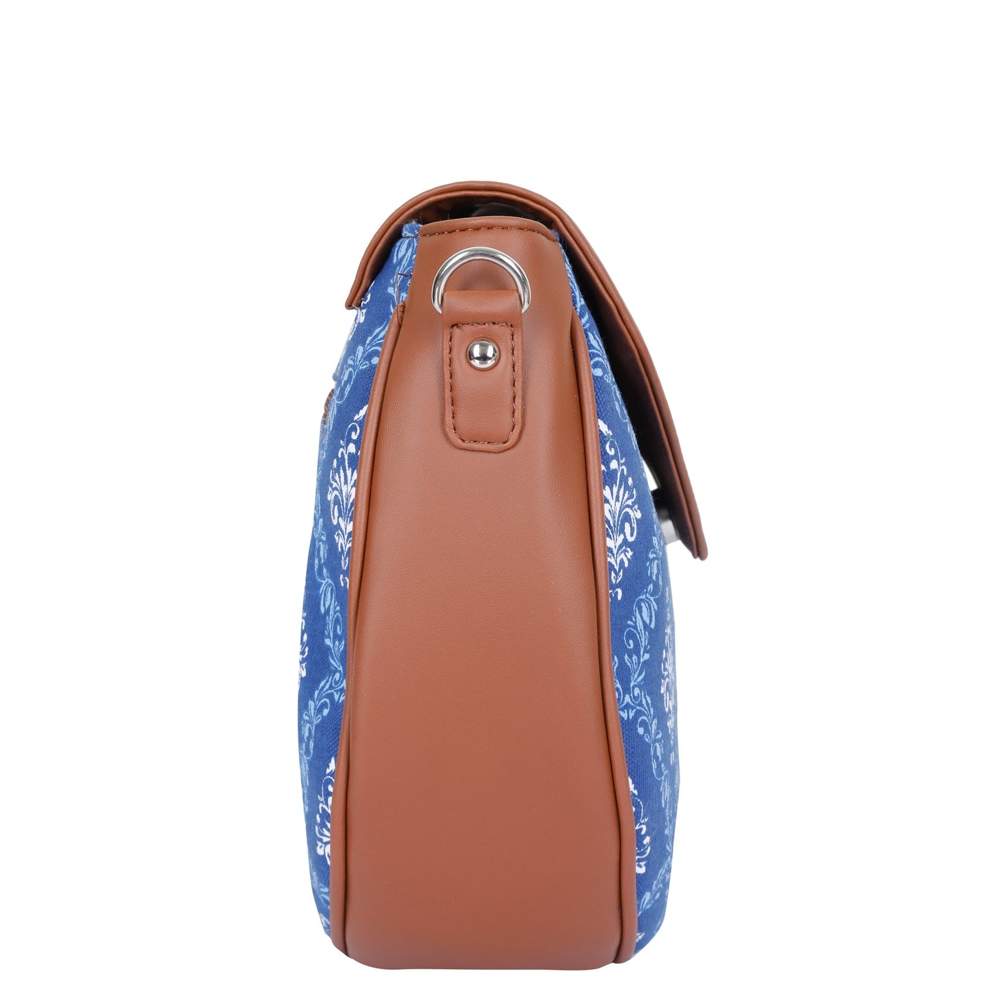 Women’s Blue Crossbody Bags with Vegan Leather Trim – Wholesale