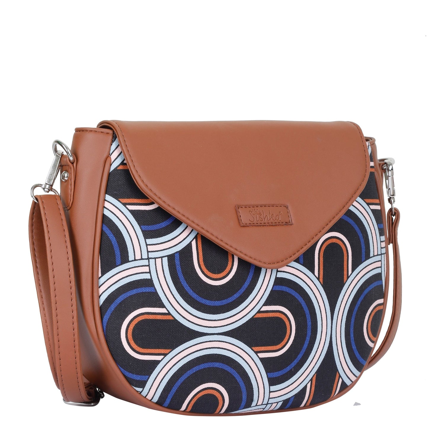 Abstract Crossbody Sling Bag – Handcrafted Printed Shoulder Purse for Women
