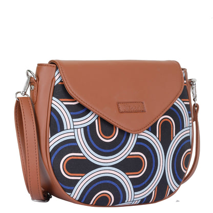 Abstract Crossbody Sling Bag – Handcrafted Printed Shoulder Purse for Women