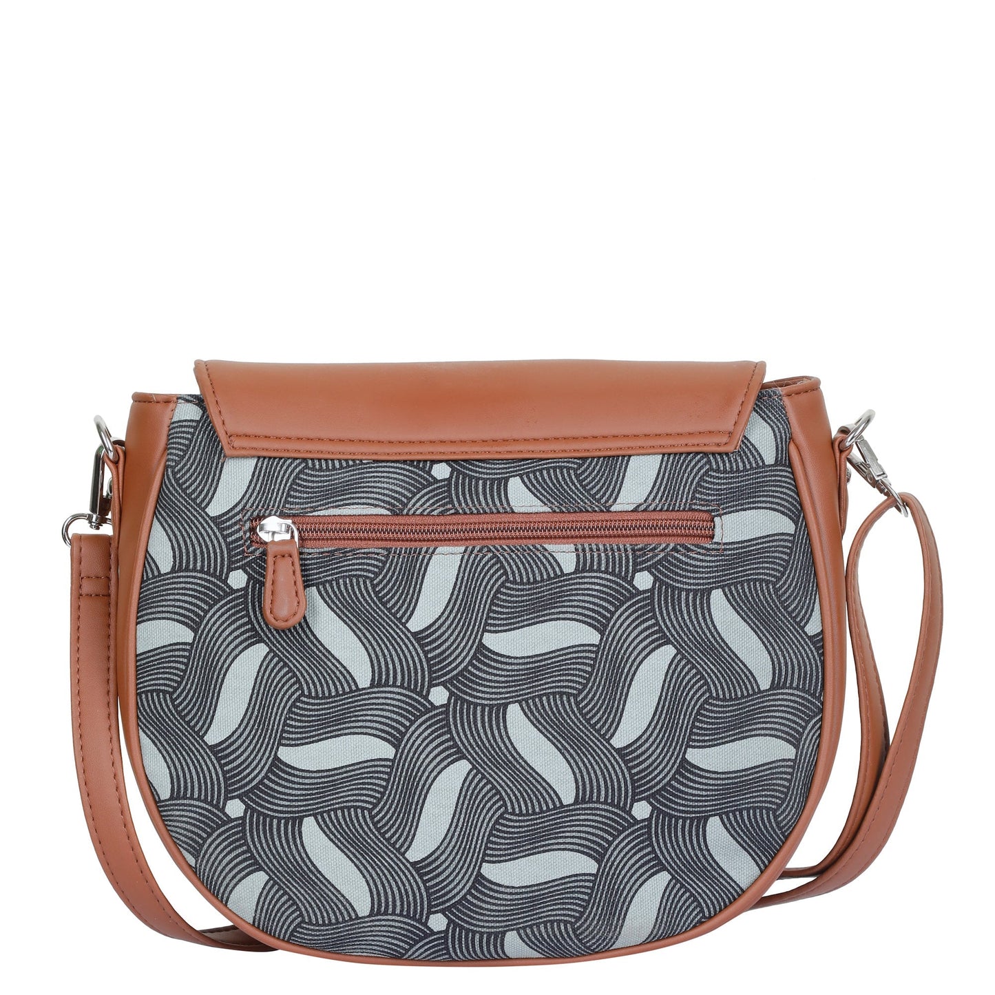 Olive Green Crossbody Sling Bag – Handcrafted Printed Purse with Strap