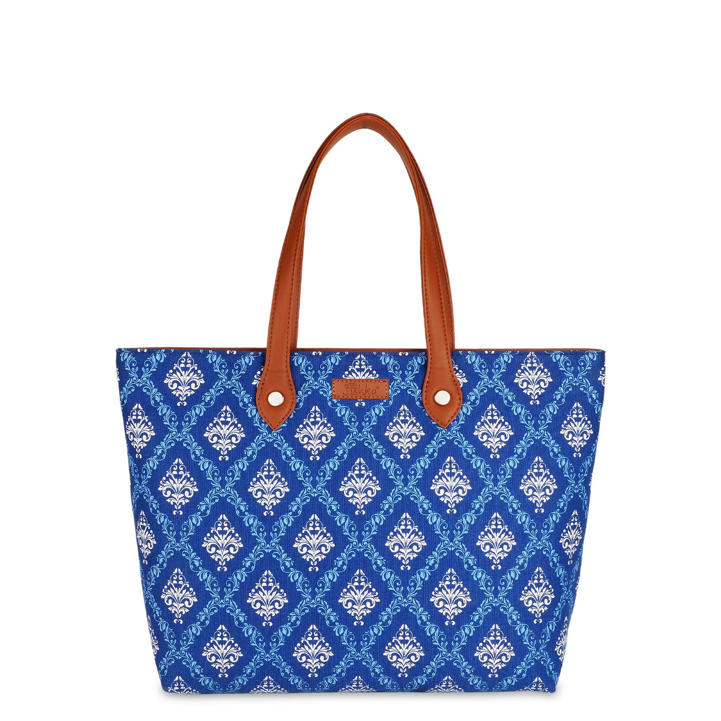Blue Handcrafted Printed Tote Bag for Women – Chic Shoulder Satchel & Daily Purse