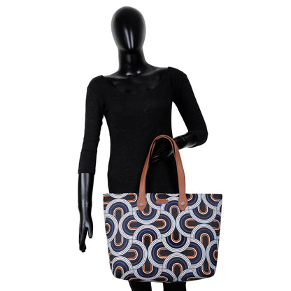 Abstract Handcrafted Printed Tote Bag for Women – Trendy Shoulder Satchel & Purse