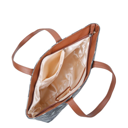 Olive Green Handcrafted Printed Tote Bag for Women – Durable Shoulder Satchel & Purse