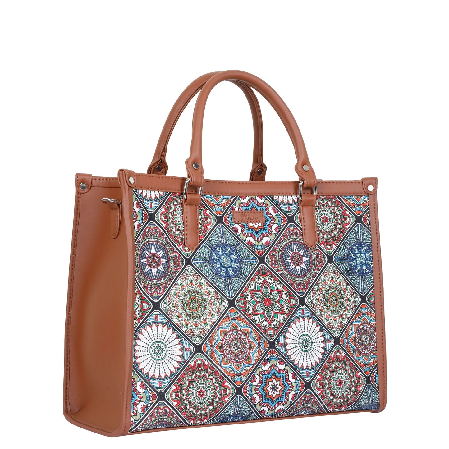 Multicolor Handcrafted Printed Laptop Bag – Satchel Purse for Women’s Daily Use