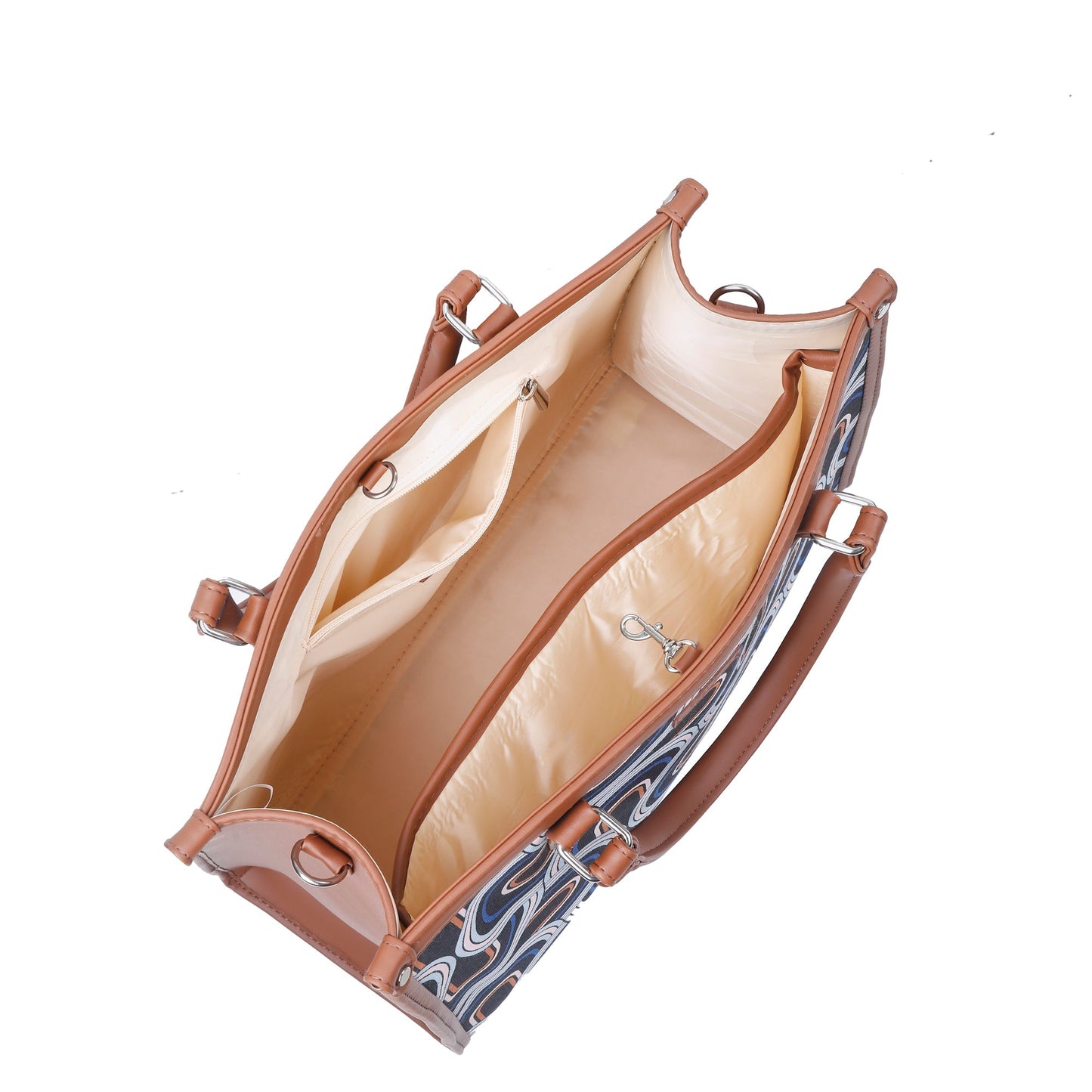 Abstract Handcrafted Printed Laptop Bag – Stylish Satchel for Women’s Work & Travel Use