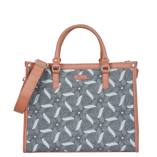 Women’s Olive Handcrafted Printed Laptop Bag | Shoulder Satchel Tote for Office & Daily Use